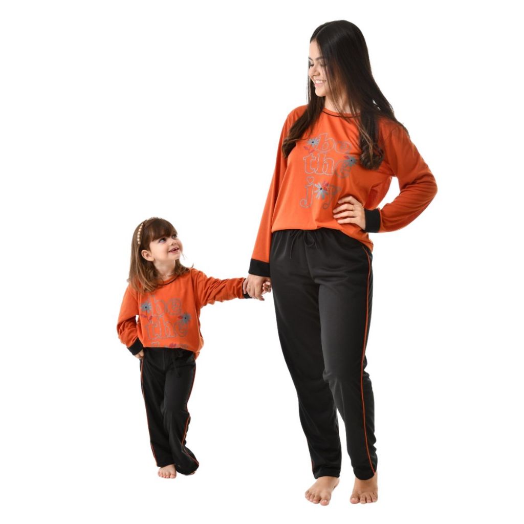 Pijama Mãe e Filha Be The Joy Raquel / Pijama de Inverno / Pijama Longo