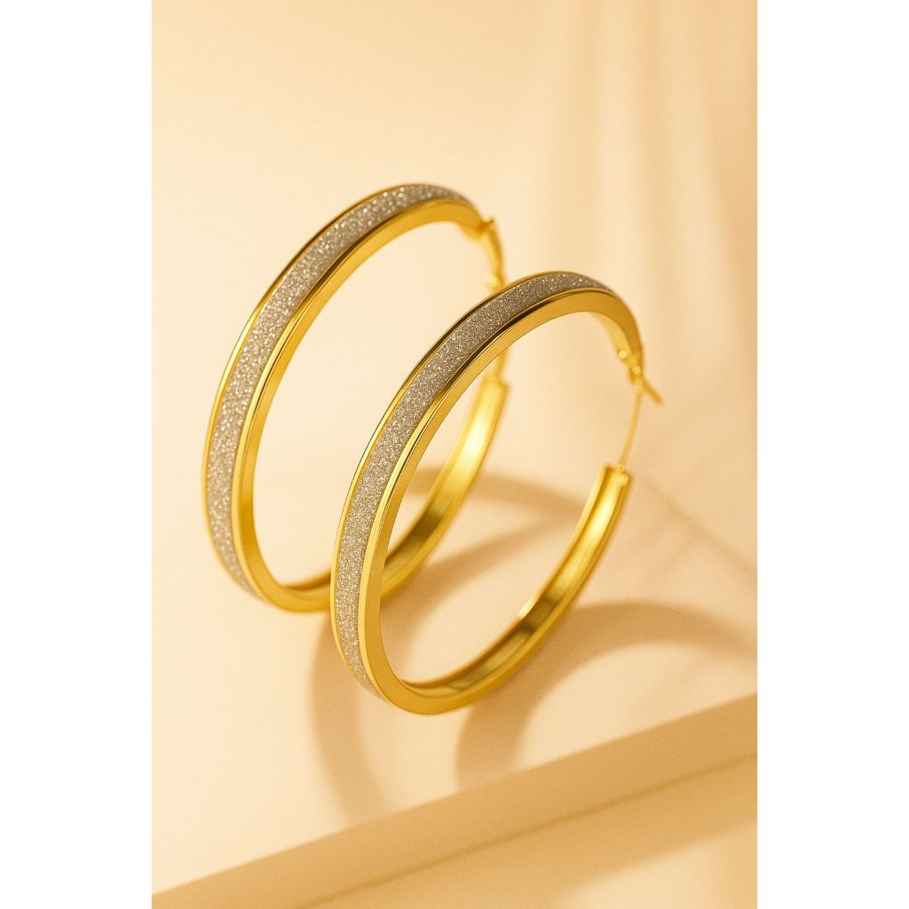 Par brincos de argola redondo grande de cristal para festas Simples Moda Feminina em Oferta na Shopee