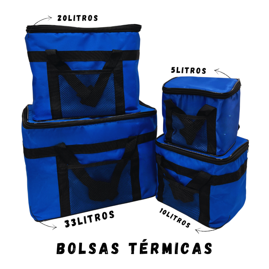 Bolsa Térmica 5, 10, 20 e 33 Litros Cores Para Churrasco Praia  Passeios Viagens Parques Dia a Dia em Oferta na Shopee
