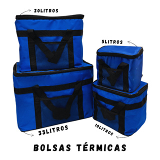 Bolsa Térmica 5, 10, 20 e 33 Litros Cores Para Churrasco Praia  Passeios Viagens Parques Dia a Dia em Oferta na Shopee