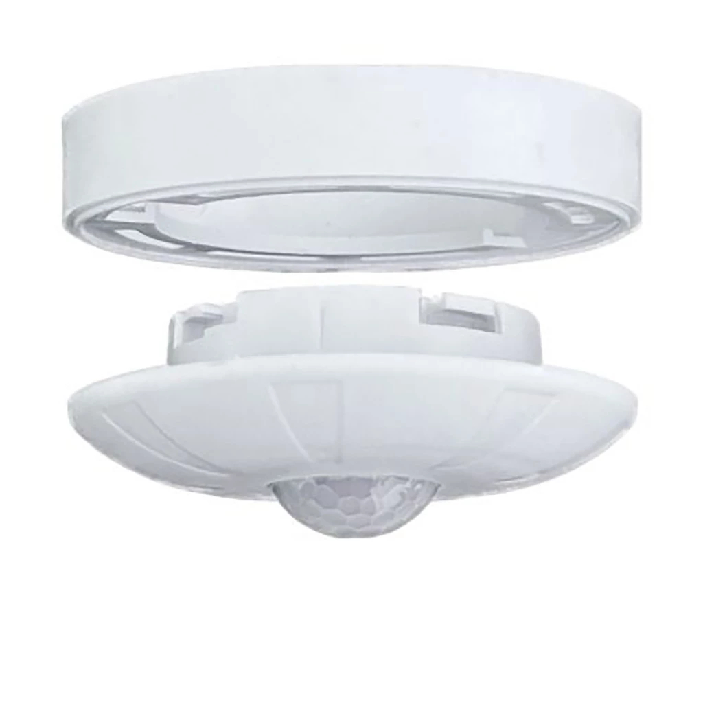 Sensor de Presença Teto Sobrepor Embutir Com Fotocélula 360° Bivolt Branco PW