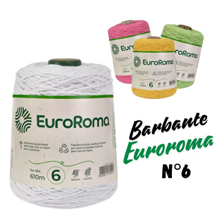 Barbante EuroRoma 600g N°06 - 4/6 Cores Mais Vendidas - Envio Imadiato em Oferta na Shopee