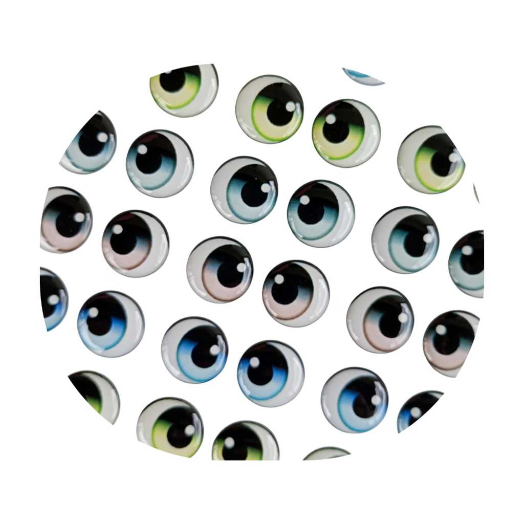 OLHOS RESINADOS ADESIVOS PARA ARTESANATO MBH. 313 em Oferta na Shopee