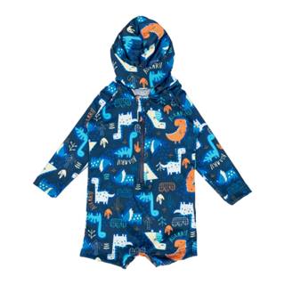 Macaquinho Bebê Praia Com Capuz e Zíper Proteção Uv Manga Longa em Oferta na Shopee