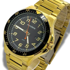 Relógio Mondaine Dourado Original Masculino Analógico Aço Inox à Prova d'Água 32538GPMVDE1