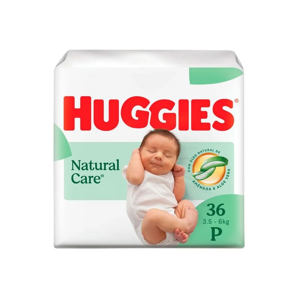Fraldas Huggies Natural Care P 36 Unidades em Oferta na Shopee
