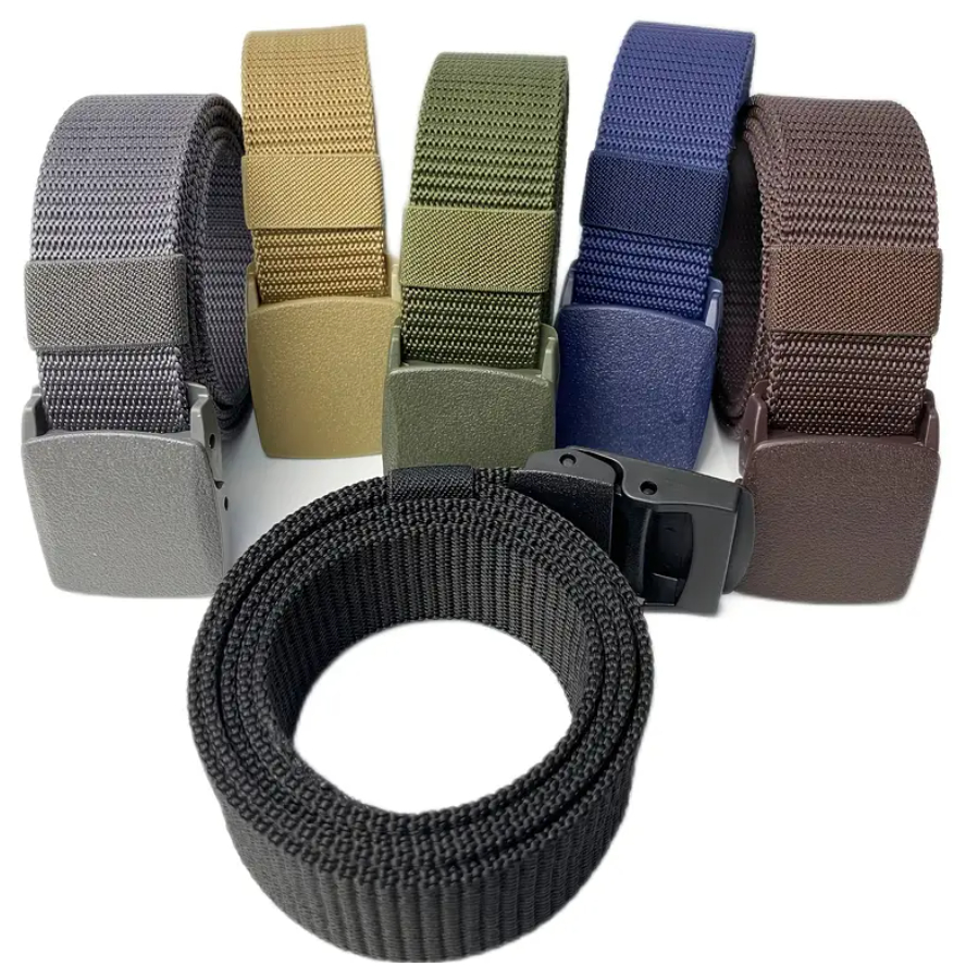 Moda Cinto Masculino Largo De Nylon Com Fivela De PVC Plástico em Oferta na Shopee