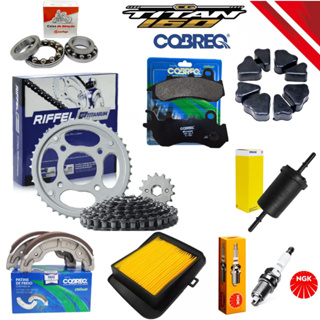 Kit Transmissão + Revisão Premium Titan Fan 160 Vela Lona Freio Pastilha Filtros em Oferta na Shopee