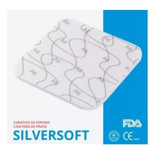 Curativo Espuma c/ prata Silversoft 10x10cm 1 un VitaMedical em Oferta na Shopee