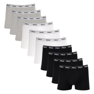 Kit 10 Cuecas Boxer Polo Star Modelo Tradicional em Cotton Algodão Original Masculina
