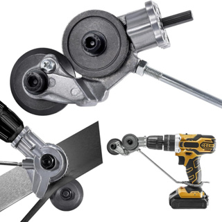 Adaptador De Corte Para Parafusadeira Furadeira Cortar Chapa Calhas Metal Alumínio Conector Com Acessório em Oferta na Shopee