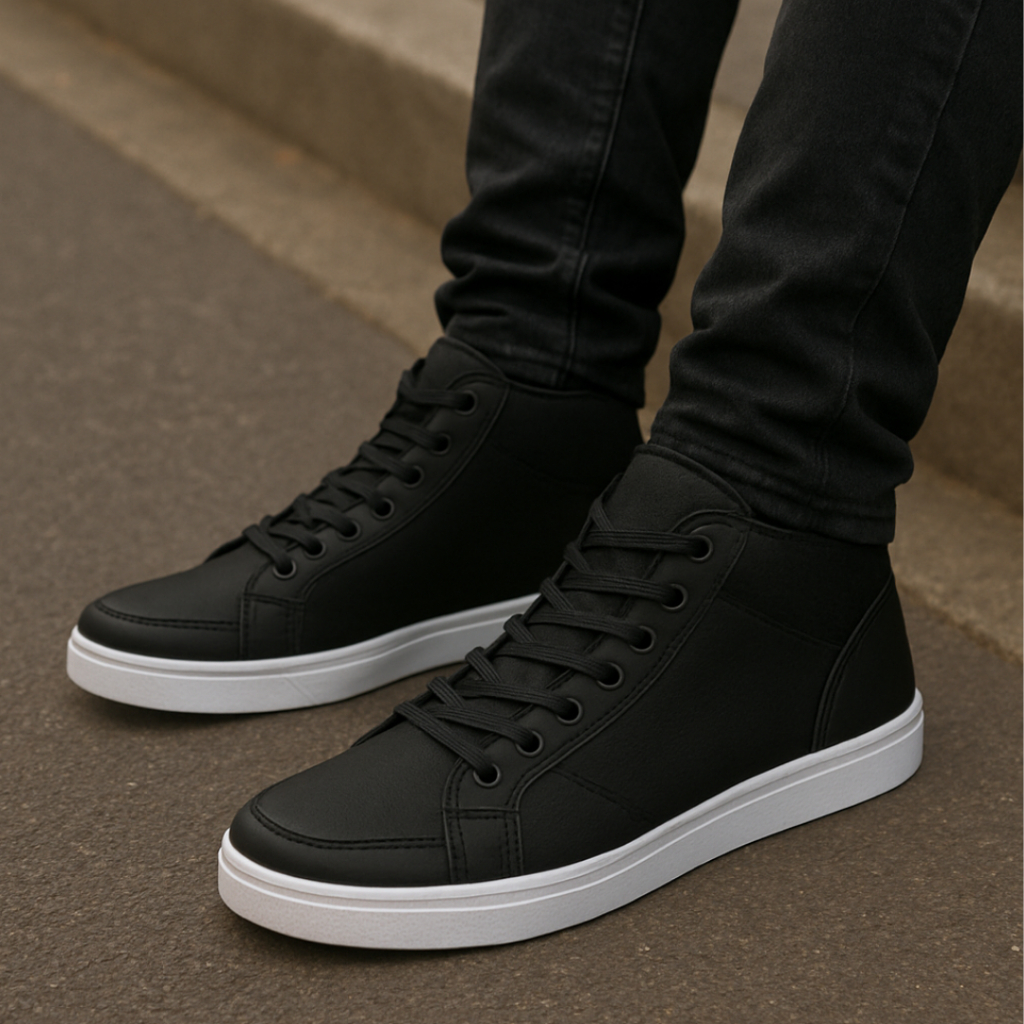 Tênis Cano Alto Masculino Casual Confortável | Estilo Urbano Dia a Dia
