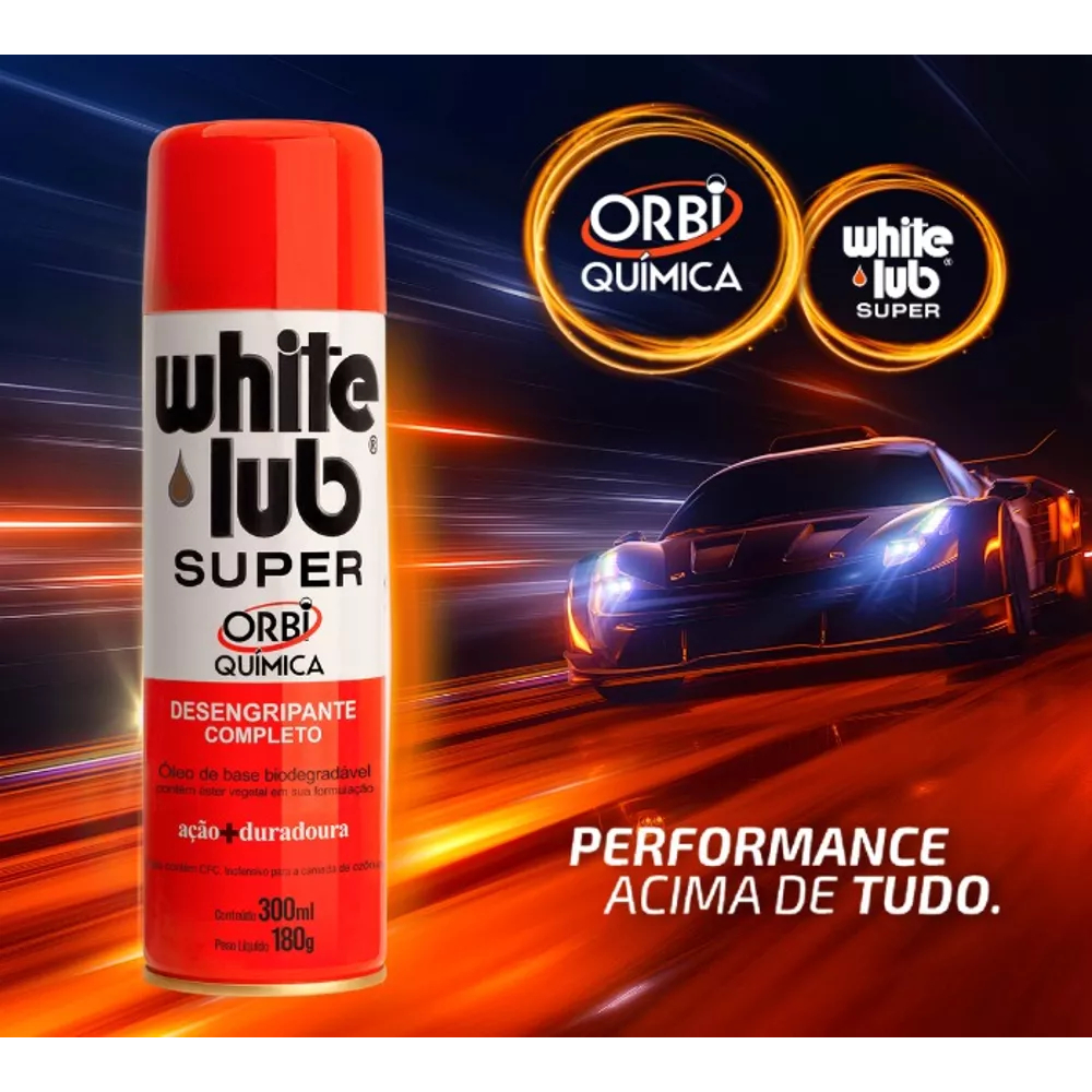 Detalhes do Oleo Desengripante Desincravante Desencravante White Lub Spray Aerossol 300Ml/209G