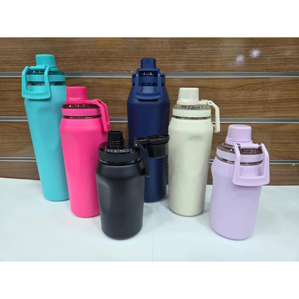 Garrafa Térmica Inox Portátil 350ml 500ml 950ml com alça e vedação segura em Oferta na Shopee