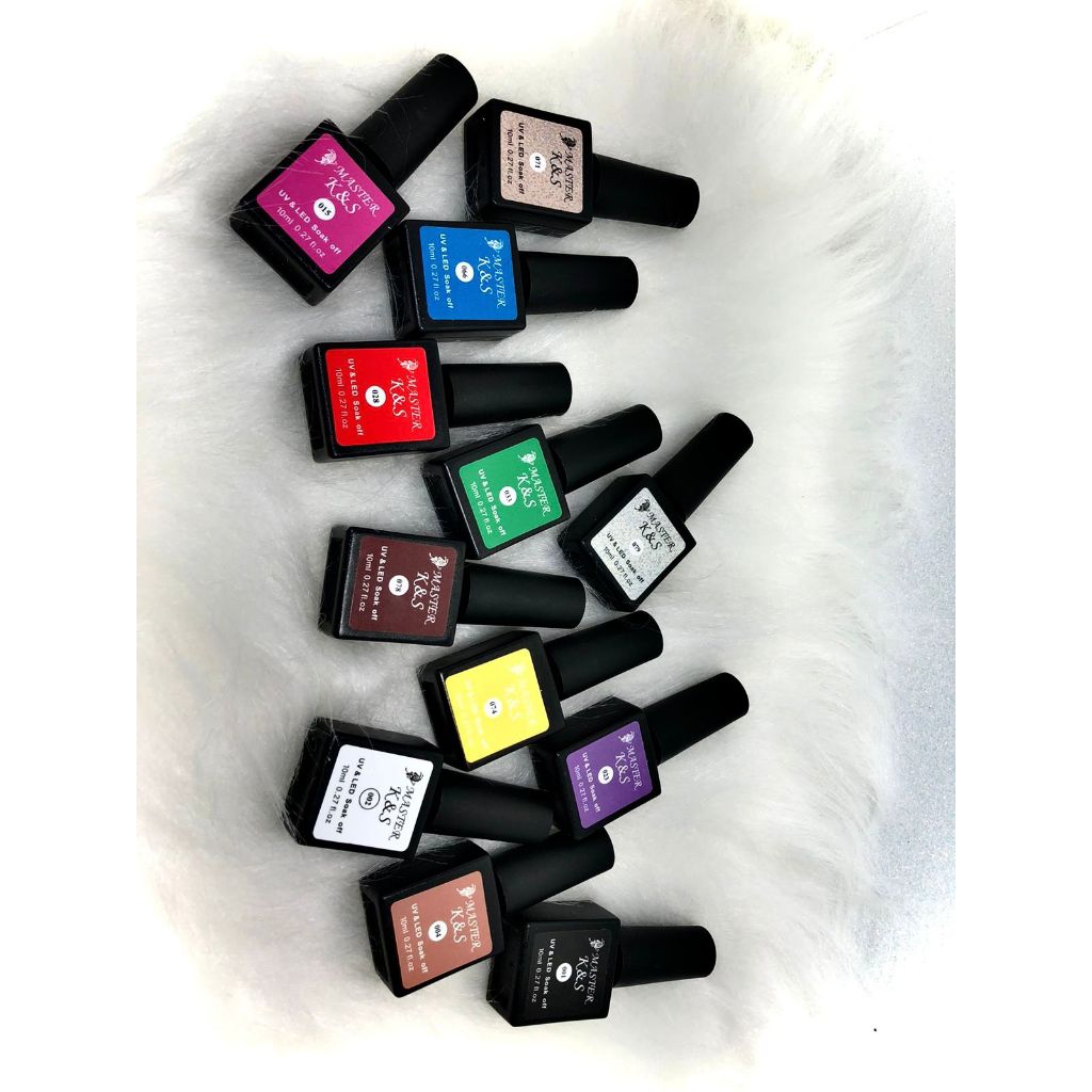 Kit 12 Esmaltes em Gel de Plástico K&S