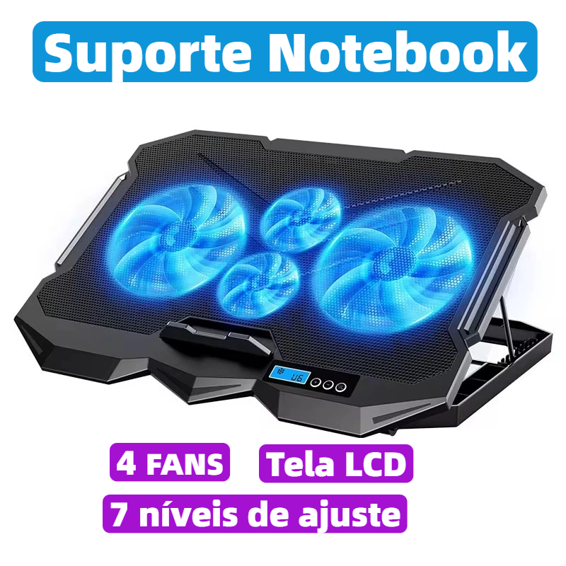 Suporte Notebook Base Led Refrigerada Ventilação Silenciosa B-MAX BM766 em Oferta na Shopee