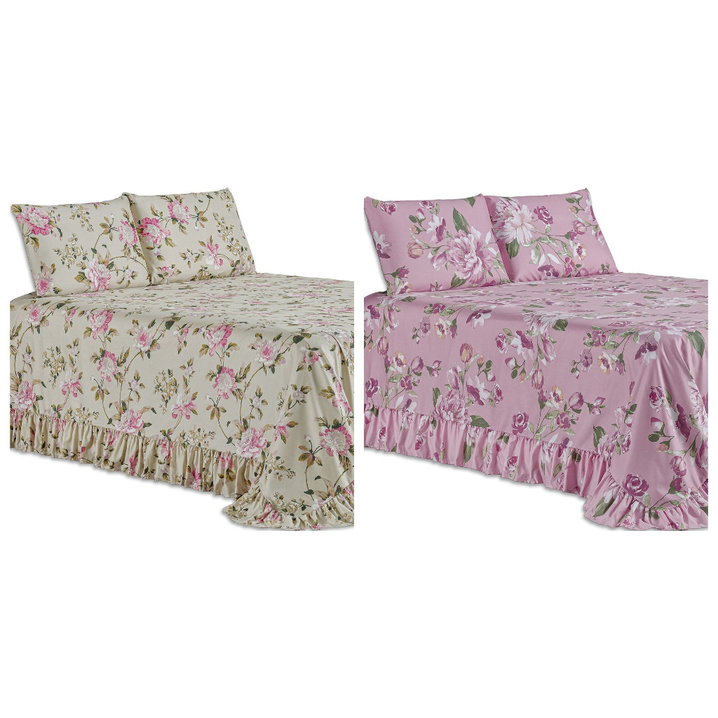 Kit 2 Colchas King 400 Fios Toque Macio Cobre Leito com Porta Travesseiro em Oferta na Shopee