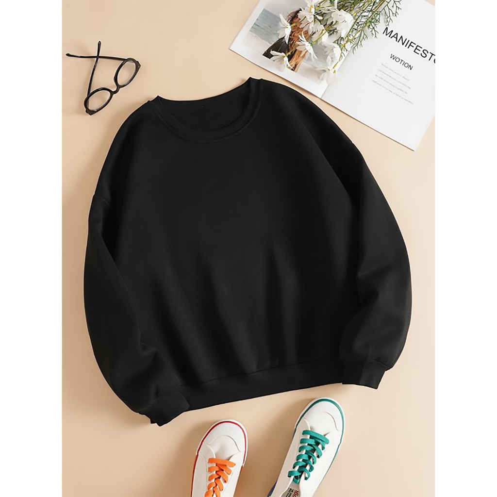 Moletom Feminino Liso Moletom Barato Feminino Blusa De Frio Feminino Liso Moletom Gola Careca