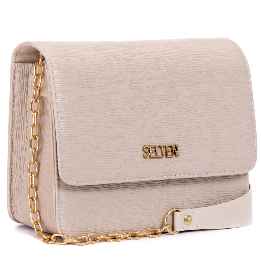 Bolsa Pequena com Alça de Corrente de Lado Clutch de Festa