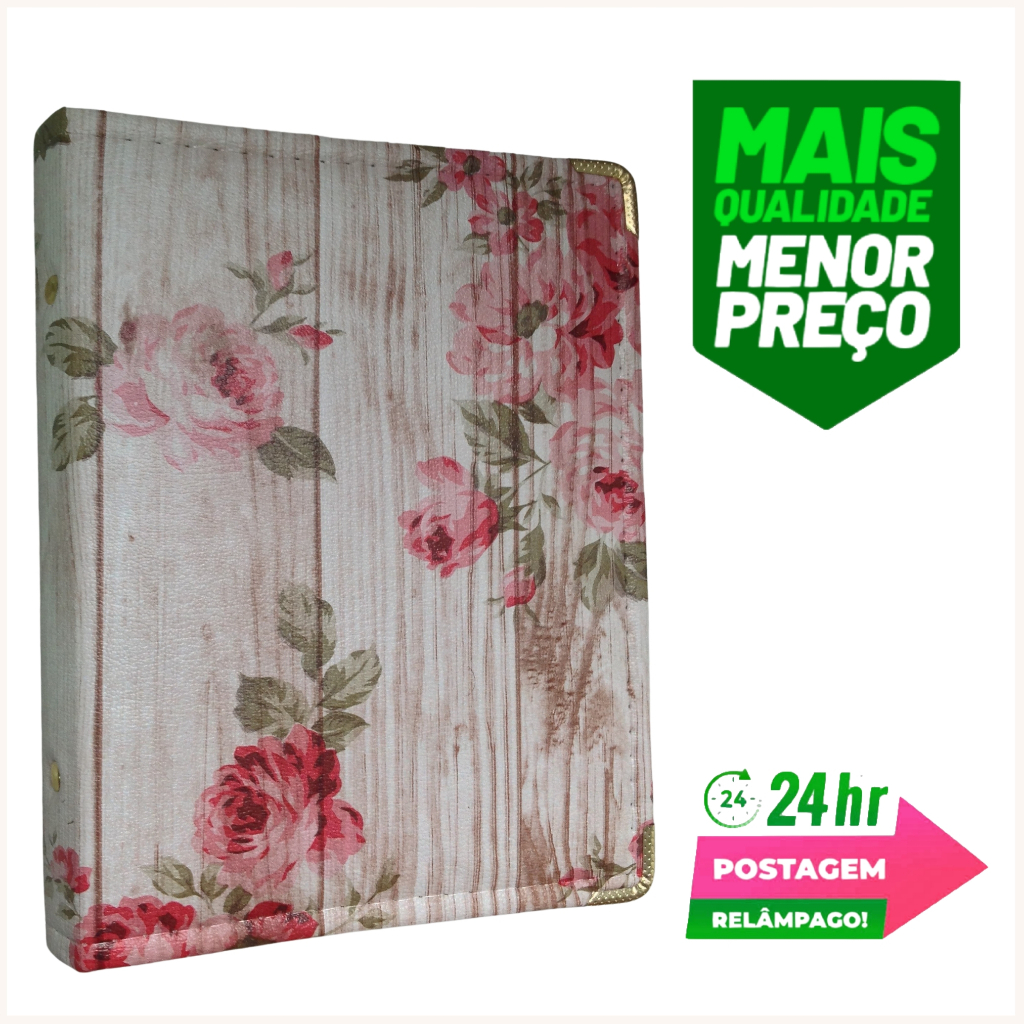 Pasta Para Hinos Hinário Coral Louvores Grupo Igreja Catálogo Promoção (N4 Floral) em Oferta na Shopee