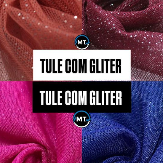 5 Metros Tule c/ Glitter Cristal x (1,50mts larg) em Oferta na Shopee