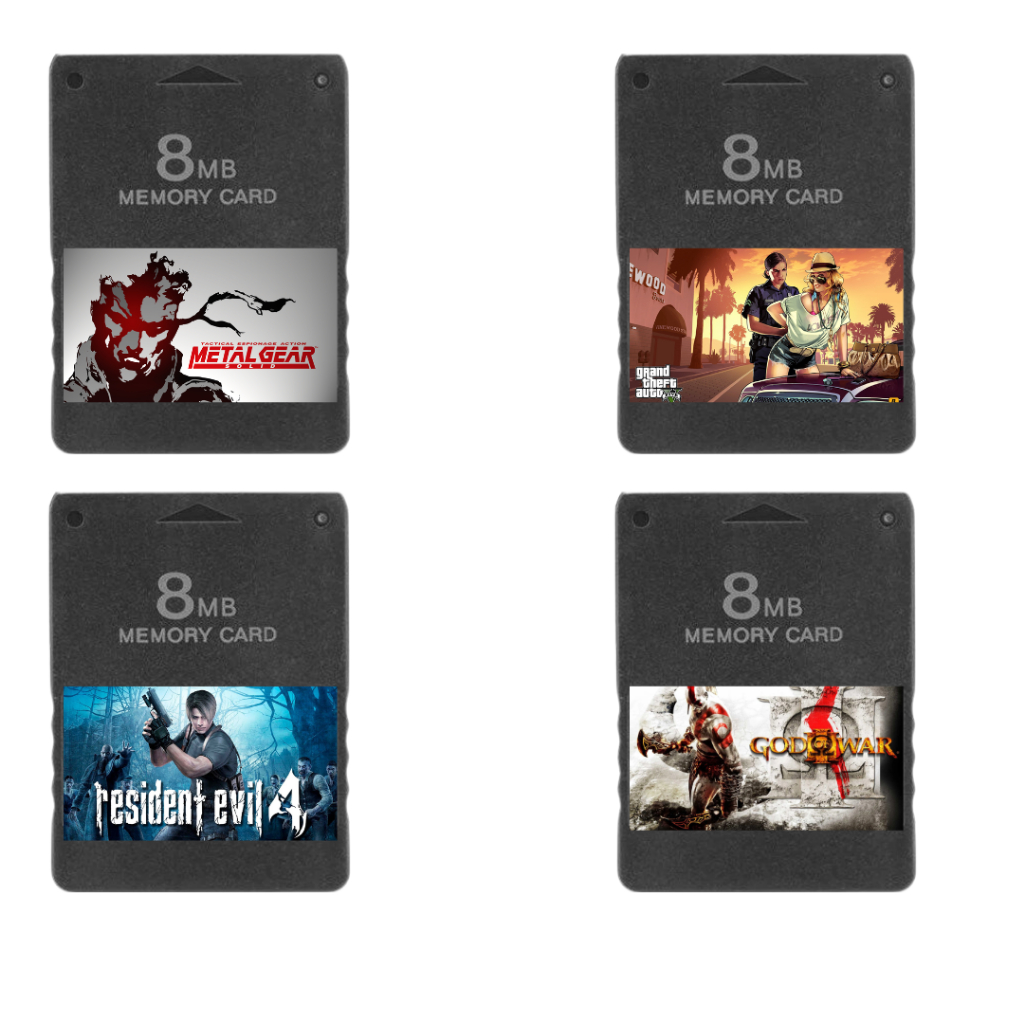 Labels Adesivas Para Memory Card Ps1 ou Ps2 (18 Unidades)