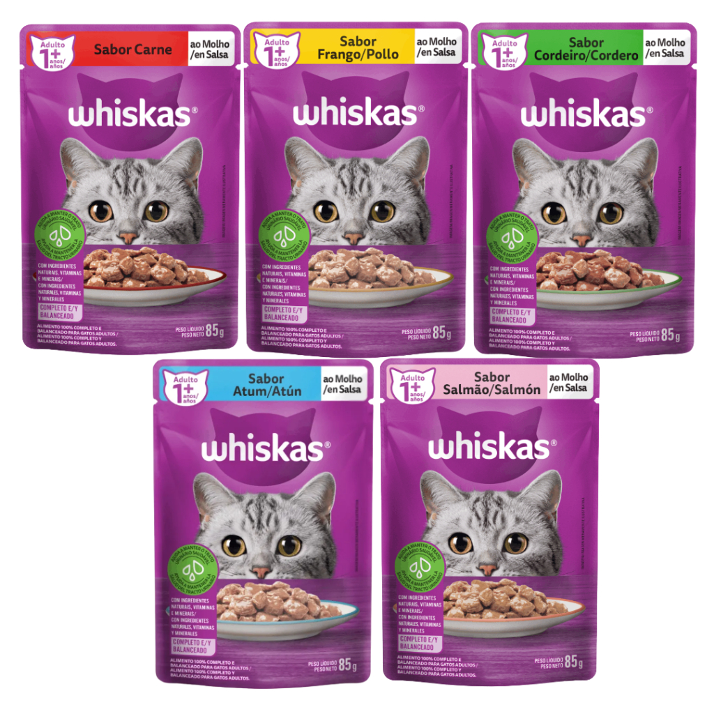 Sachê Whiskas Para Gatos Adultos ao Molho 85 g em Oferta na Shopee
