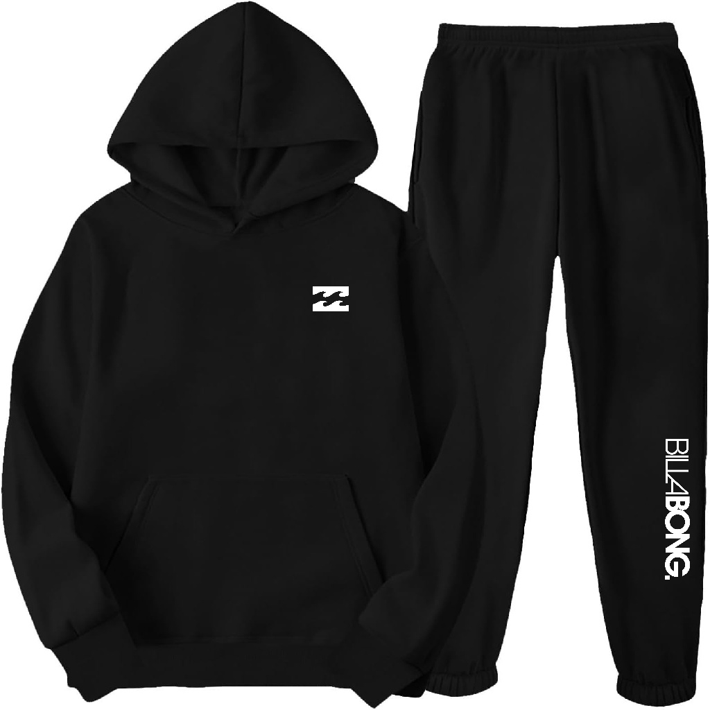 Conjunto Moletom Masculino e Feminino Blusa de Frio e Calça Billabong Estilosa