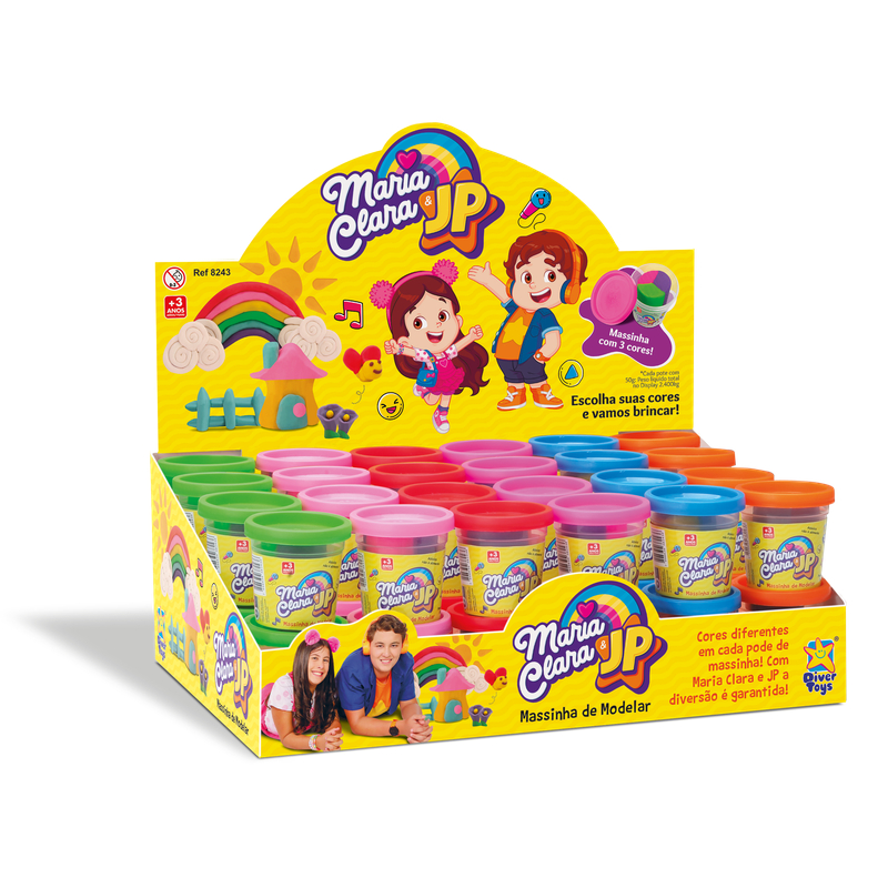 Massinha de modelar Maria Clara& JP Unidade /05 potinhos em Oferta na Shopee