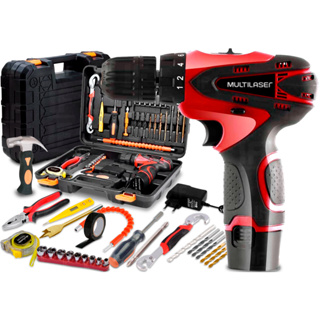 Parafusadeira E Furadeira A Bateria 12v Maleta + Acessórios em Oferta na Shopee