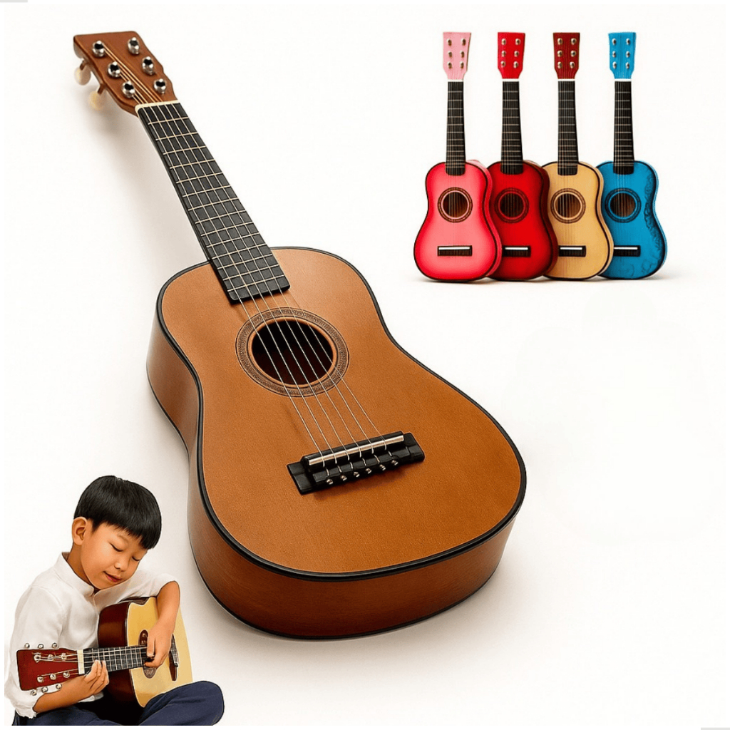 Imagem Mini Violão Infantil Palheta Semi Profissional Crianças Corda Em Aço Acústico Real Verdadeiro