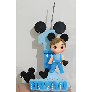 Vela em Biscuit Mickey Baby com pavio magico - SE ATENTE AO PRAZO DE PRODUÇÃO em Oferta na Shopee