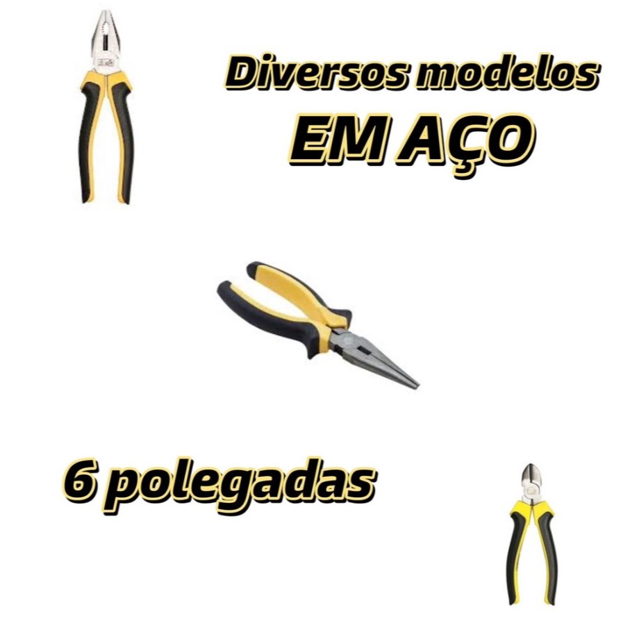 Alicate De Aço Para Corte 6 polegadas Diagonal Meia Cana Reta