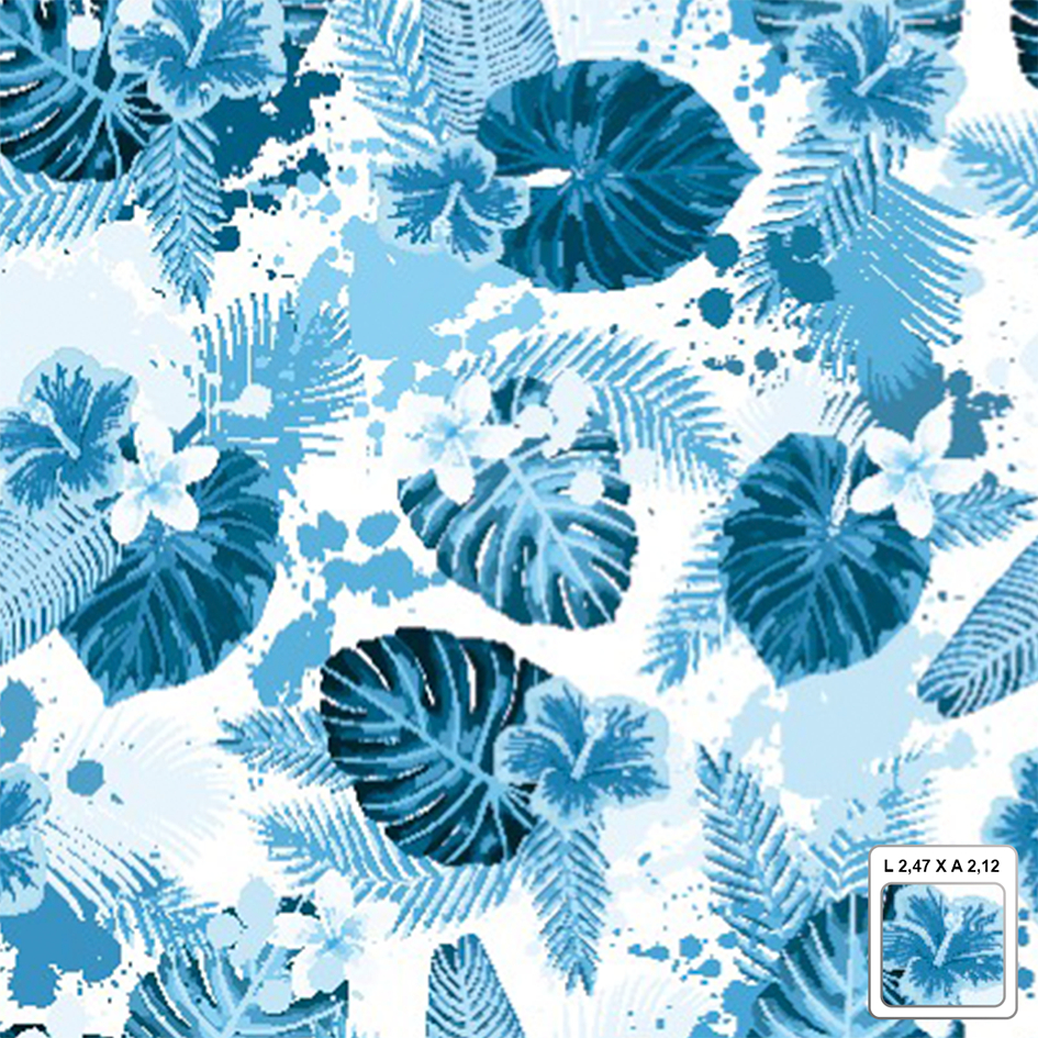 Tecido Oxford Estampado folhagem n77