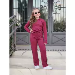 Conjunto De Frio Com Capuz Para Menina Roupa de Menina Lanzinha Do 10 ao 16 Roupa de Frio Infantil Feminina