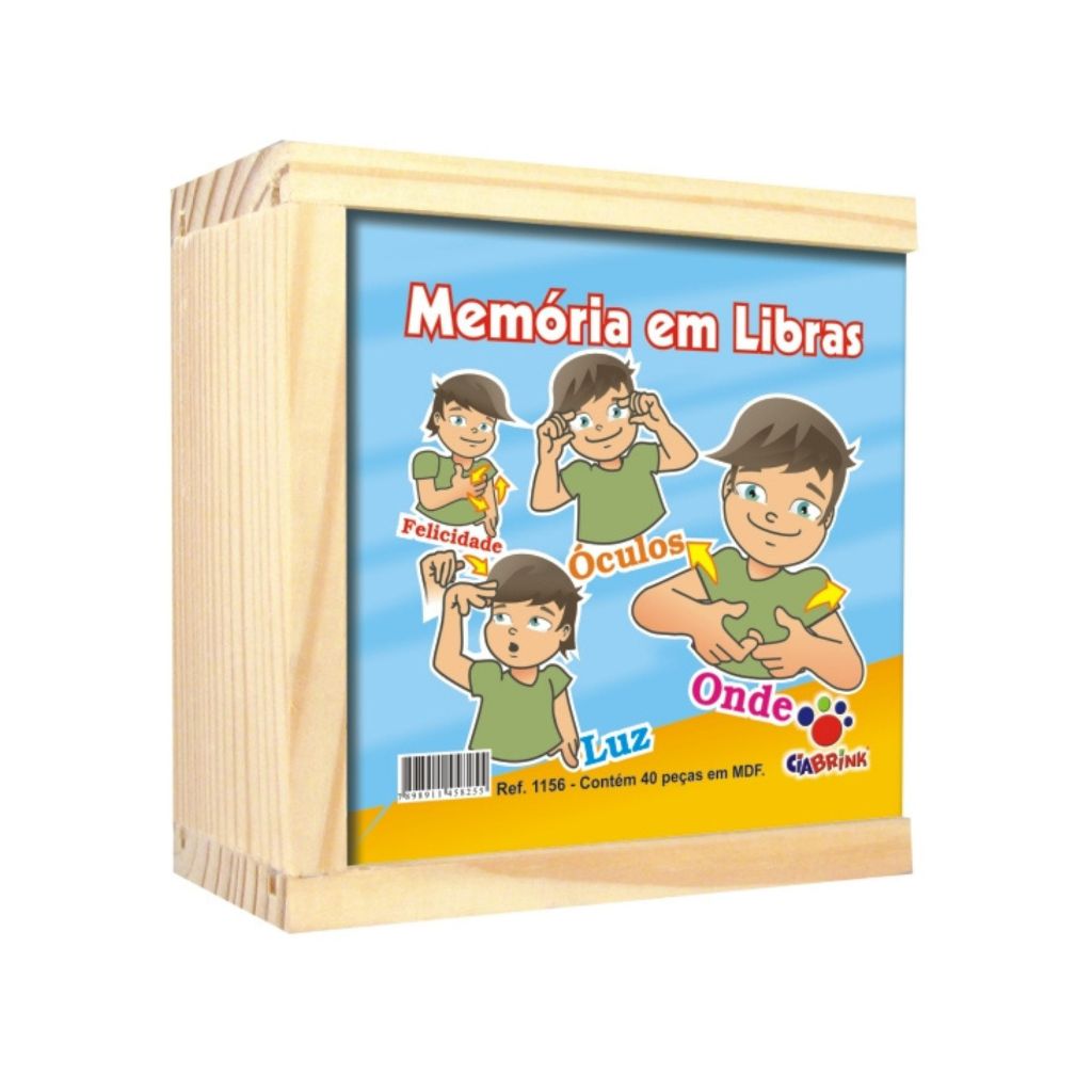 Jogo Da Memória Em Libras Objetos Sentimentos e Lugares MDF