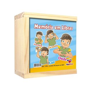Jogo Da Memória Em Libras Objetos Sentimentos e Lugares MDF