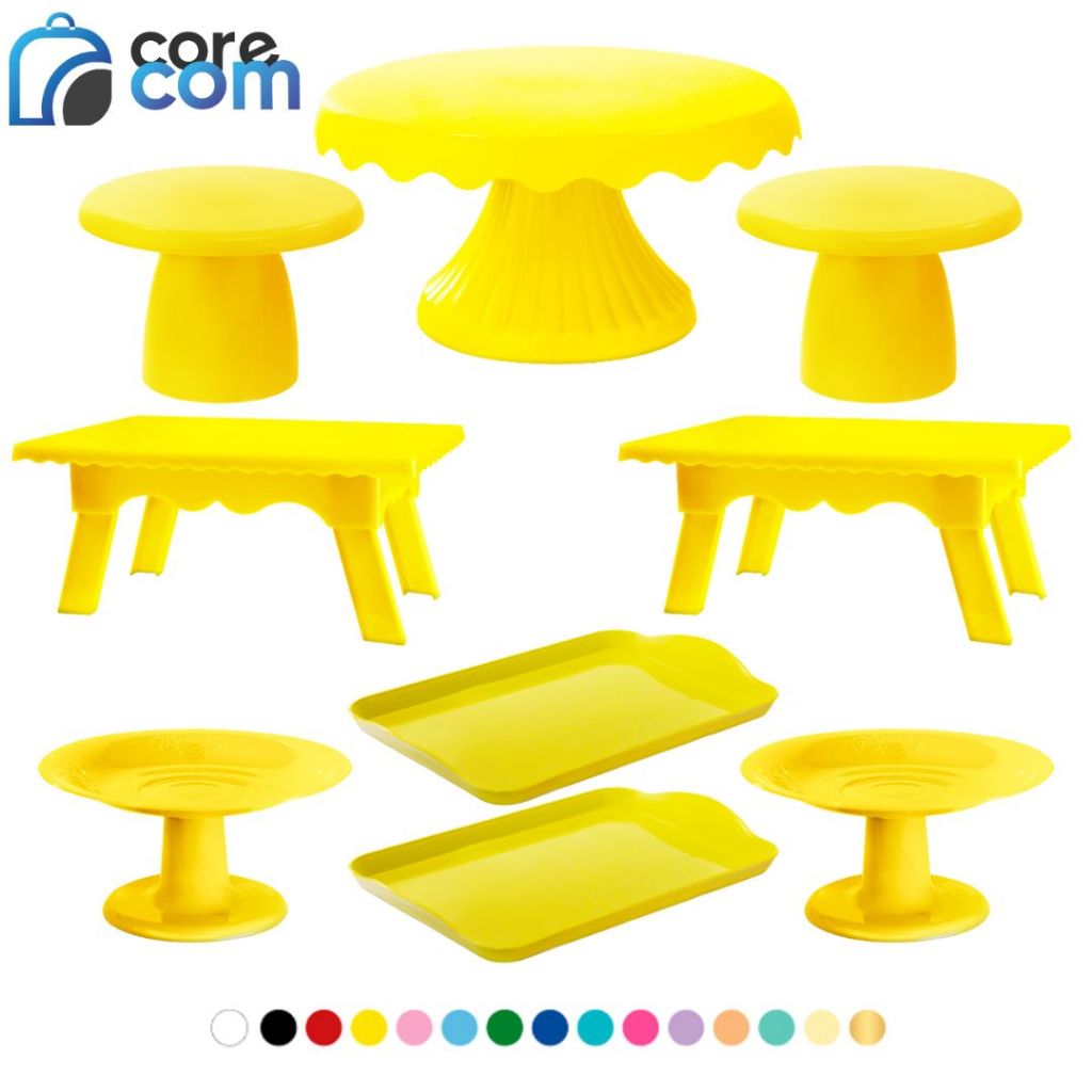 Kit 1 Boleira Cake 19, 2 mini Cogumelo, 2 Mesinha, 2 band 20x13, 2 Mini Cake