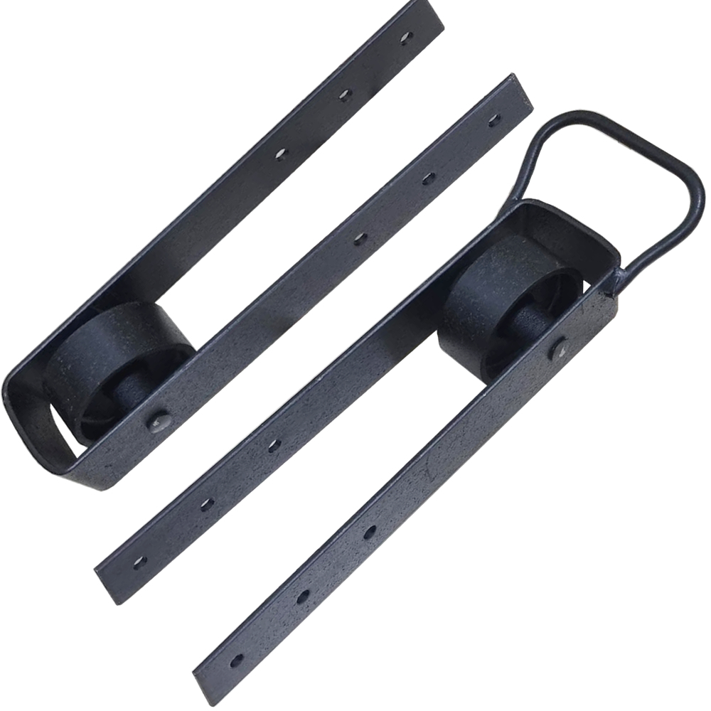 Kit 1 Par De Trinco/Rolamento de Correr Porteira Brete Curral Com Roda em Aço 350x70mm Longa durabilidade