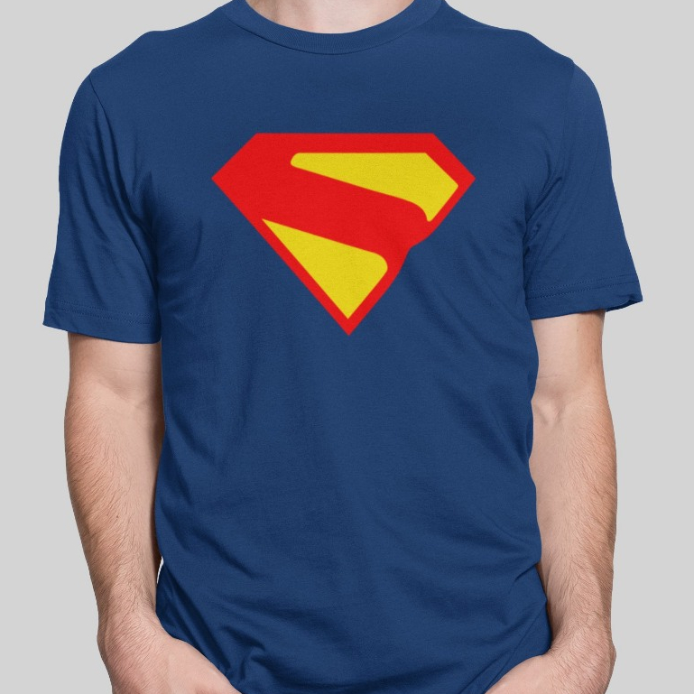 Camiseta Adulto Personagem Super Man Estilosa Monarca
