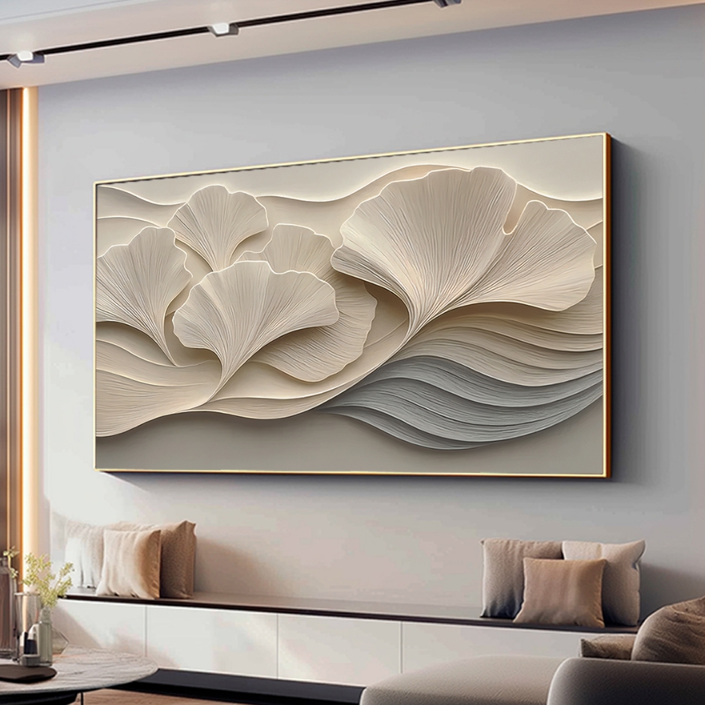 Quadro Decorativo Com Moldura Grande Para Sala Quarto Escritório Hall Abstrato