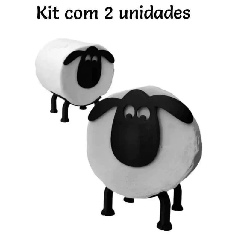 2x Suporte para Papel Higiênico - Shaun, o Carneiro / Shaun the Sheep