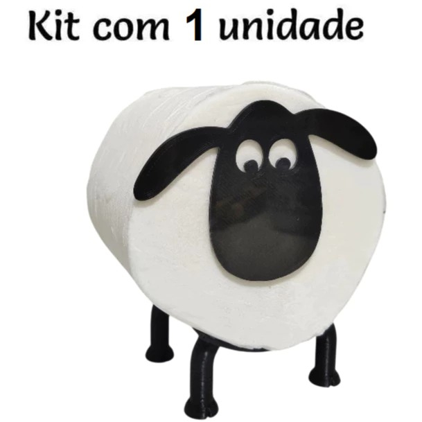 1x Suporte para Papel Higiênico - Shaun, o Carneiro / Shaun the Sheep