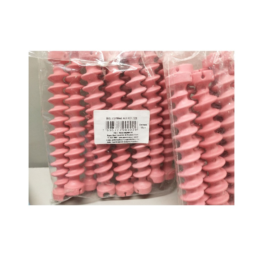 BIGUDINS PLÁSTICO ESPIRAL NR.03 AK  C/12-UN