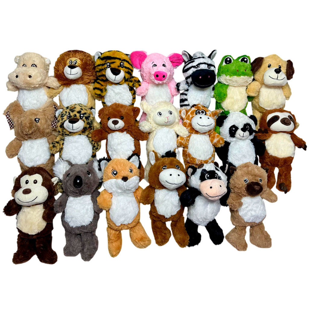 Kit 80 Bichos De Pelúcia Sortidos Para Maquina De Grua Ursinho Animais Pelucia - 20cm