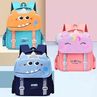Mochila Escolar Infantil Menina e Menino Dinossauro e Unicórnio Resistente e Divertida