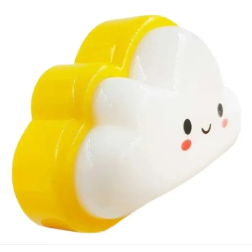 Luminária Nuvem 9,9x6,3cm Em Plástico