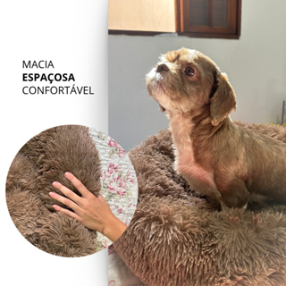 Caminha Pet Confort Reforçada 70cm Cachorro e Gato Luxo Felpudo G em Oferta na Shopee