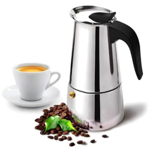 Cafeteira Italiana Resistente 450ml em Inox Para 9 Xícaras (Para todos os Tipos de Fogões) Wincy