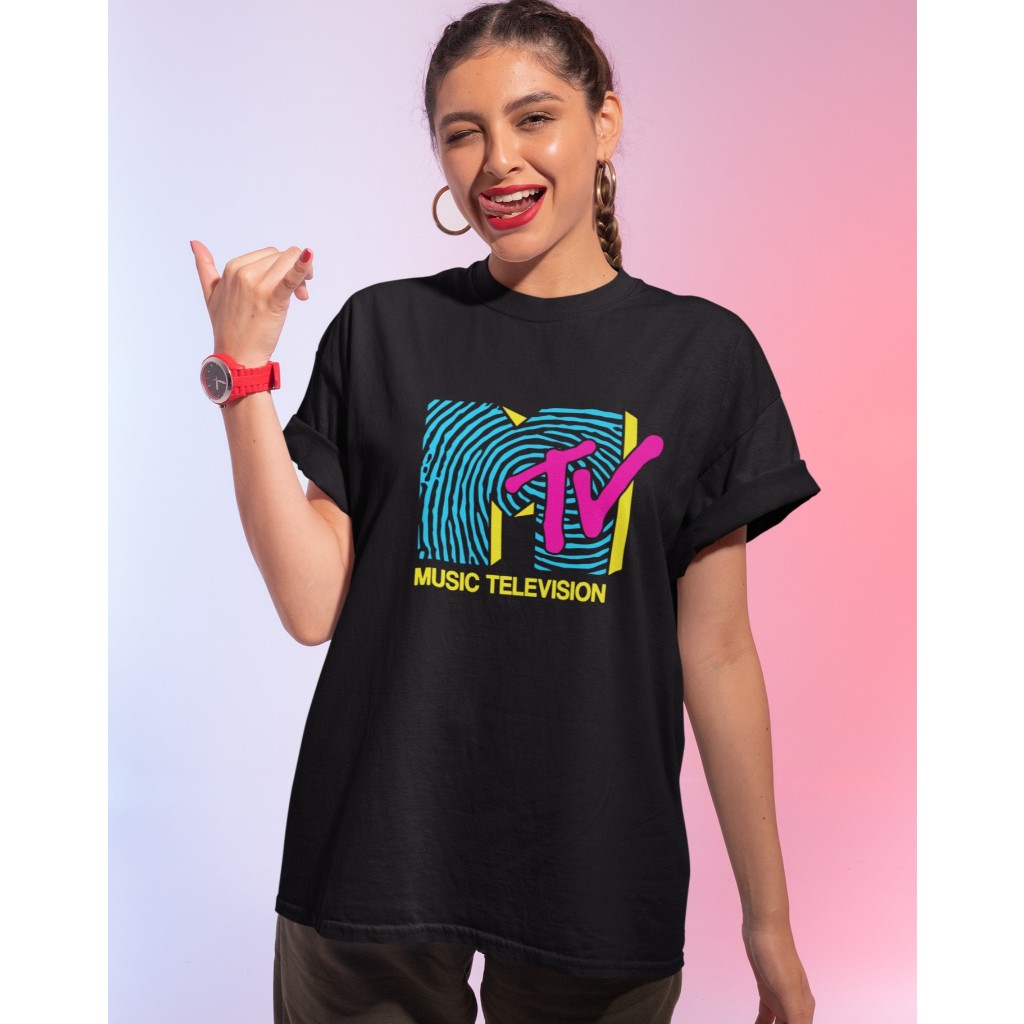 Camisetas Unissex MTV Musica Televisão Algodão